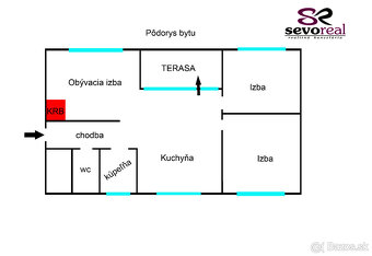 STARÁ FONČORDA / TERASA / 3i byt BB / JILEMNICKÉHO / 94 m2 - 12