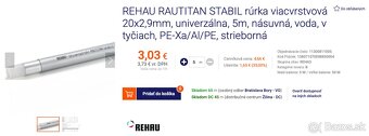 predam rurky REHAU Rautitan Stabil - 12