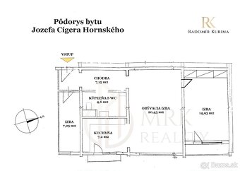 PRENÁJOM - 2,5 izbový byt na ulici J.C.Hronského - 12