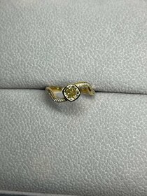 Exkluzivny diamantovy prsten 14k zlte zlato - 12