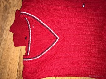 NOVY TOMMY HILFIGER Red pánsky sveter XL - 12