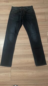 dvoje Tommy Hilfiger Bleecker 33/34 slim fit modre a cierne - 12