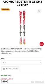 176 cm lyze ATOMIC GS Race Ti a ATOMIC Redster GS - 12