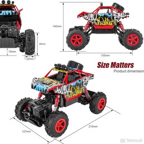 2x RC Terénny Jeep King Turned 2,4 GHz, 6x batéria, 4WD - 12