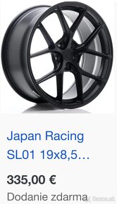 Disky / Kolesá JAPANRACING (SL01) /R19/ 5x120 BMW - 12