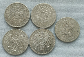 Strieborne mince 2,3,5 Marky - Nemecke cisarstvo - 12