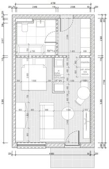 Prenájom - 1,5- izbový byt s balkónom v štandarde na  Cement - 12