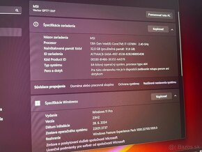 MSI Vector | Intel I7-13700H | RAM 32GB DDR5 | RTX 4060 8GB - 12