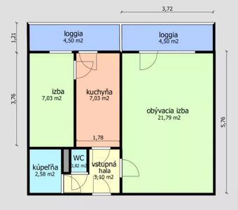 Prenájom 2 izbový byt Astrová ulica Bratislava Ružinov - 12