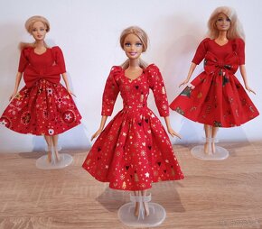 Barbie -vianocne šaty pre Barbie - 12