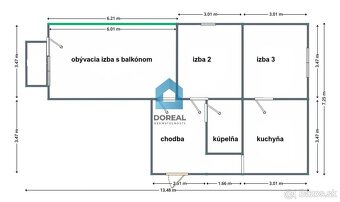 DOREAL IDEÁLNY 3-IZBOVÝ BYT NA REKONŠTRUKCIU - 12