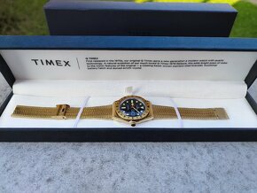 TIMEX Q Diver Reissue GMT - Gold & Black, Originál s balením - 12