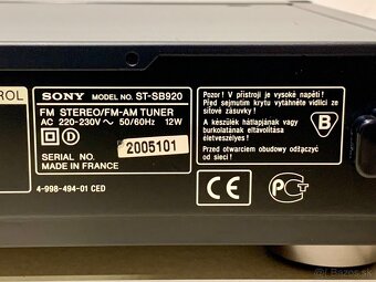 SONY ST-SB920 QS …. FM/AM stereo tuner - 12