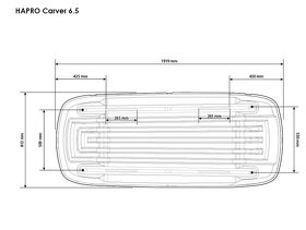 PRENÁJOM Strešný box Hapro Carver + strešné nosiče POŽIČOVŇA - 12