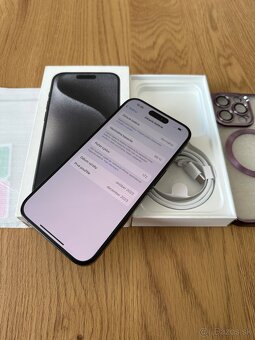 iPhone 15 Pro 128 gb Black Titanium v záruke + príslušenstvo - 12