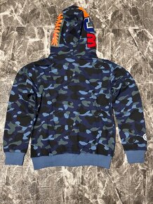 Bape Shark Hoodie Mikina Modrá - 12