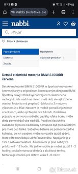 Predám elektrickú detsku motorku - 12