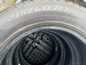 PREDÁM 4 kusy zimné pneumatiky PIRELLI 215/60 R16 99H - 12