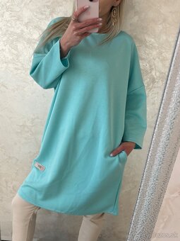 Dámska oversize tunika/šaty Aquamarine - 12