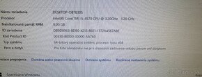 Herný počítač Intel i5-4570 4x3,20GHz.GTX 1050 Ti 4GB.8g ram - 12