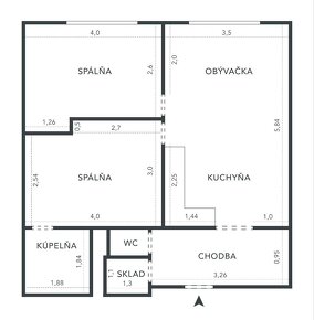 MIKELSSEN - Na predaj 2 izbový byt s vysokými stropmi v zrek - 12