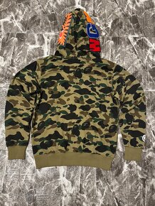 Bape Shark Hoodie Mikina Zelená - 12