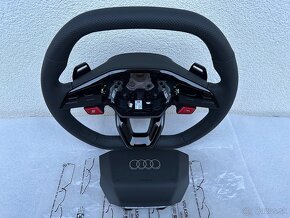 Audi sportovy volant perforovany cierny RS3 RSQ3 RS4 RS5 - 12