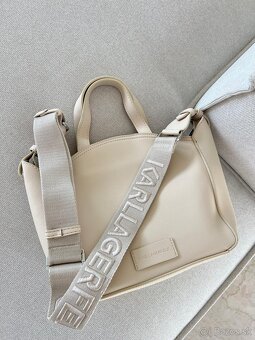 Karl Lagerfeld béžová velká kabelka / crossbody - 12