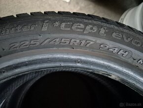 225/45 r17 zimné 4 ks GOODYEAR + HANKOOK dezén 6,2-5,9 mm - 13