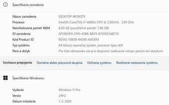 Lenovo L560, Intel i7-6600U @ 2.60GHz,  8GB DDR3, 256GB SSD - 13