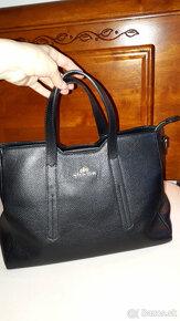 čierna minimalistická kožená kabelka wittchen - nová - 13