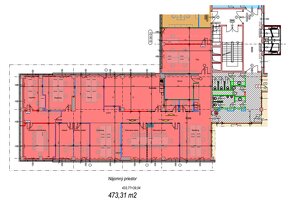 Prenájom kancelárskeho priestoru 473m² na ulici Galvaniho v  - 13