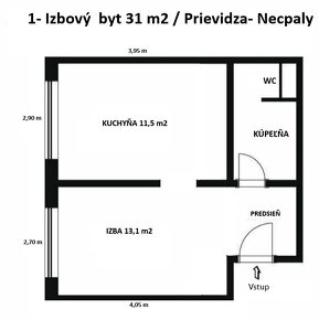 Prenájom 1-izbový byt // Prievidza- Necpaly - 13