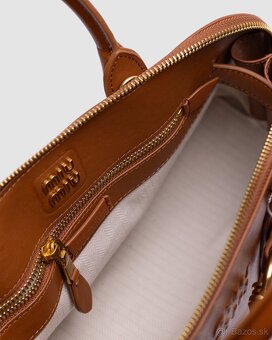 Kabelka Miu Miu Aventure Nappa Leather Top-Handle Bag Brown - 13