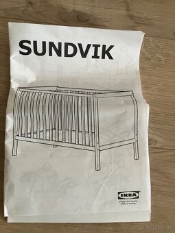 Detska postielka SUNDVIK Ikea hnedo-seda - 13