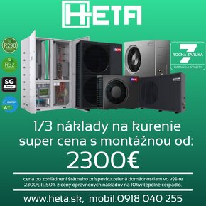 Tepelné čerpadlo HETA = úspora až 75% nákladovo na kúrení - 13