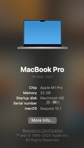 Apple Macbook Pro M1 Pro 14" / 32GB RAM / 1TB 2021 Space - 13