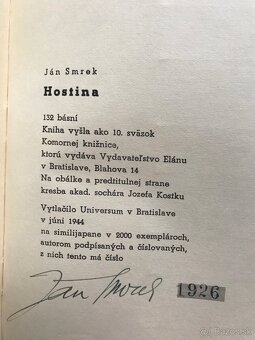 Martin Martinček Kolíska, Ján Smrek: Hostina, Hložník, Kant - 13