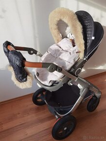 Stokke čierny kit s kožušinou a rukavicami - 13