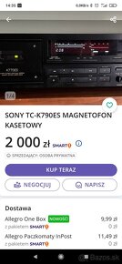 Sony TC k 790 es tape deck Esprit + DO + kazeta - 13