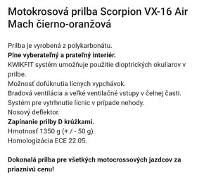 Motokrosová prilba Scorpion VX-16 Air - 13