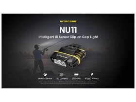 LED svetlo Nitecore NU11 + adapter pod sedlo na bicykel - 13