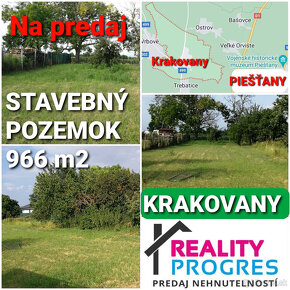 STAVEBNÝ POZEMOK 966 m2 KRAKOVANY + UPI  - KÚPOU VOĽNÝ - 13