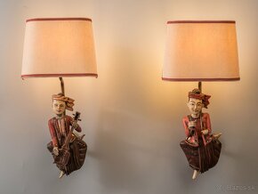 Indické nástěnné lampy párové - 13