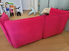 Robustný ružový detský gauč, rozkladacia pohovka - 13