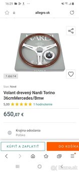 Nový drevený volant Nardi Torino - 13