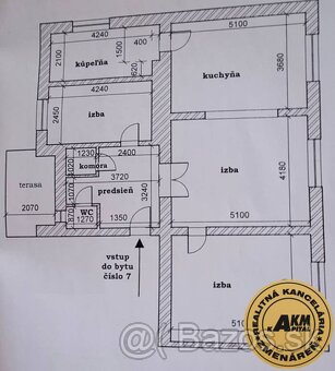 3 izbový byt centrum Krupina na predaj,  116 m2 - 13