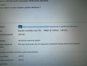 Predám použitý notebook HP 6730b. Core2Duo 2x2,40GHz. 4gbram - 13