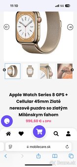 Apple Watch Series 8 GPS + Cellular 45mm Gold Stainless - 13