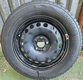 Plechové disky VW - 5x100 r15 + zimné pneu 185/65 r15 - 13